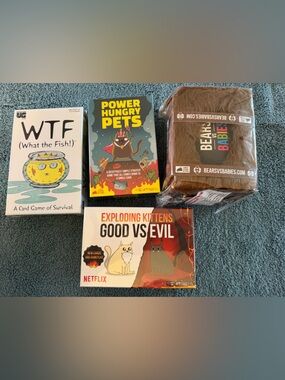 4 Family card games. New